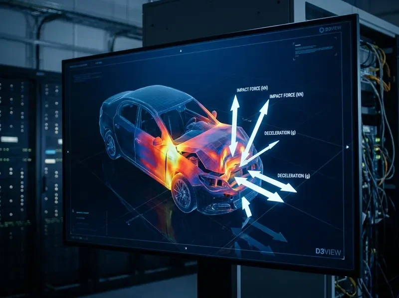Vehicle crash simulation analysis