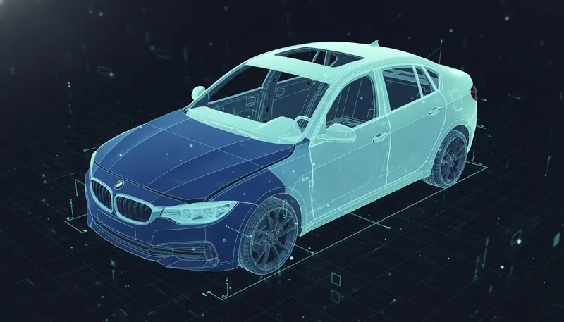 Automotive crash simulation with deformation heat map on vehicle body structure